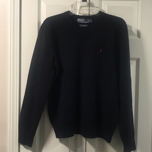 Polo by Ralph Lauren Men's Navy V-Neck Sweater